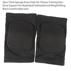 Black Knee Pads for Men - 2-Pack Protective Knee Supports